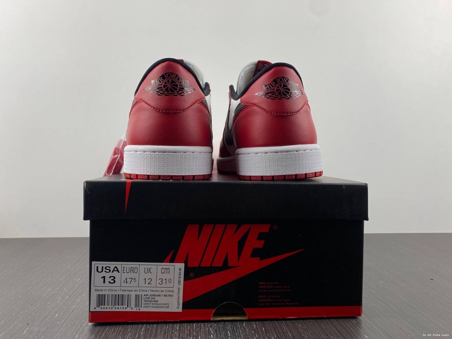 600 Jordan Low 'Chicago' 1 Retro Air 705329 - OG 1019